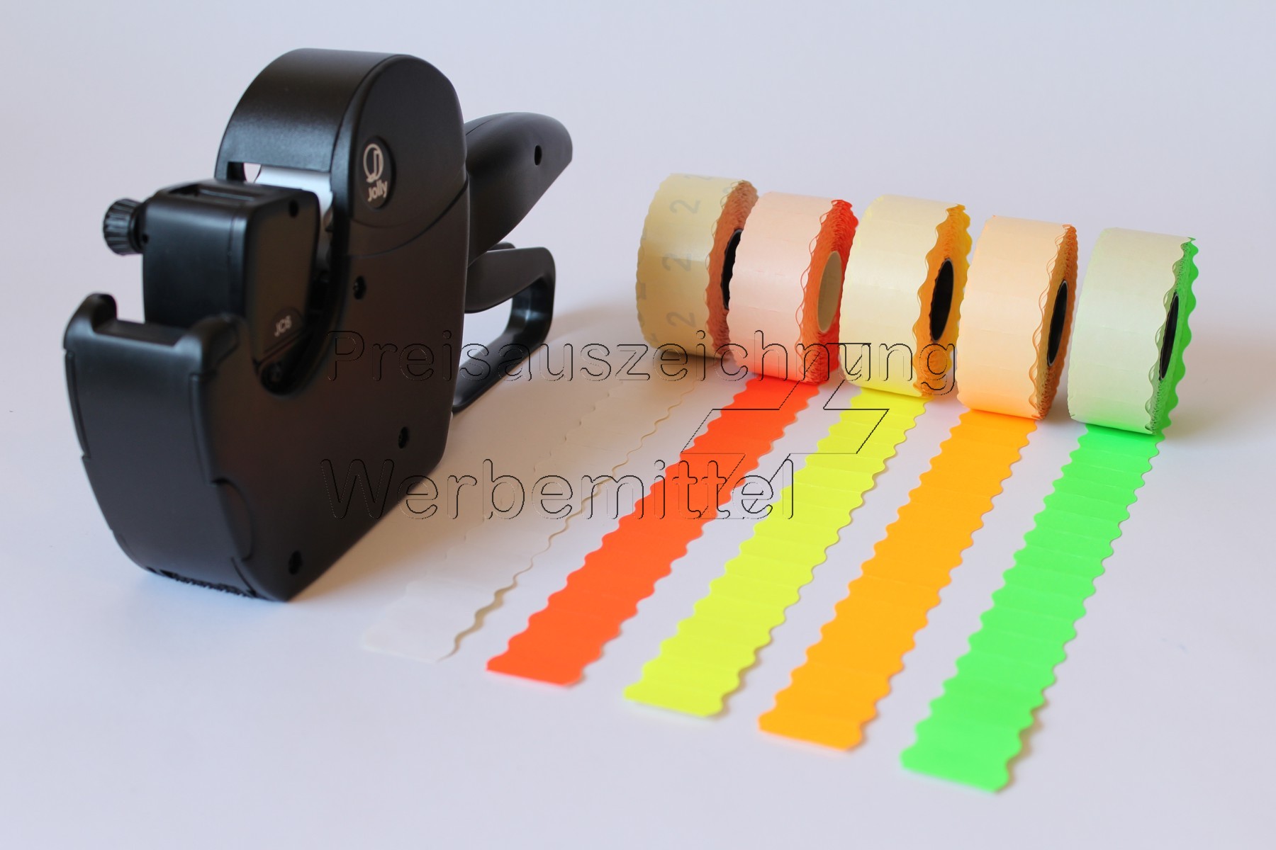 PREZZATRICE JOLLY SET JS16 ANTIURTO DOPPIA PISTA 10 CIFRE CON TAMPONE E 10 Rotoli Etichette Compresi Made In Italy - Foto 10